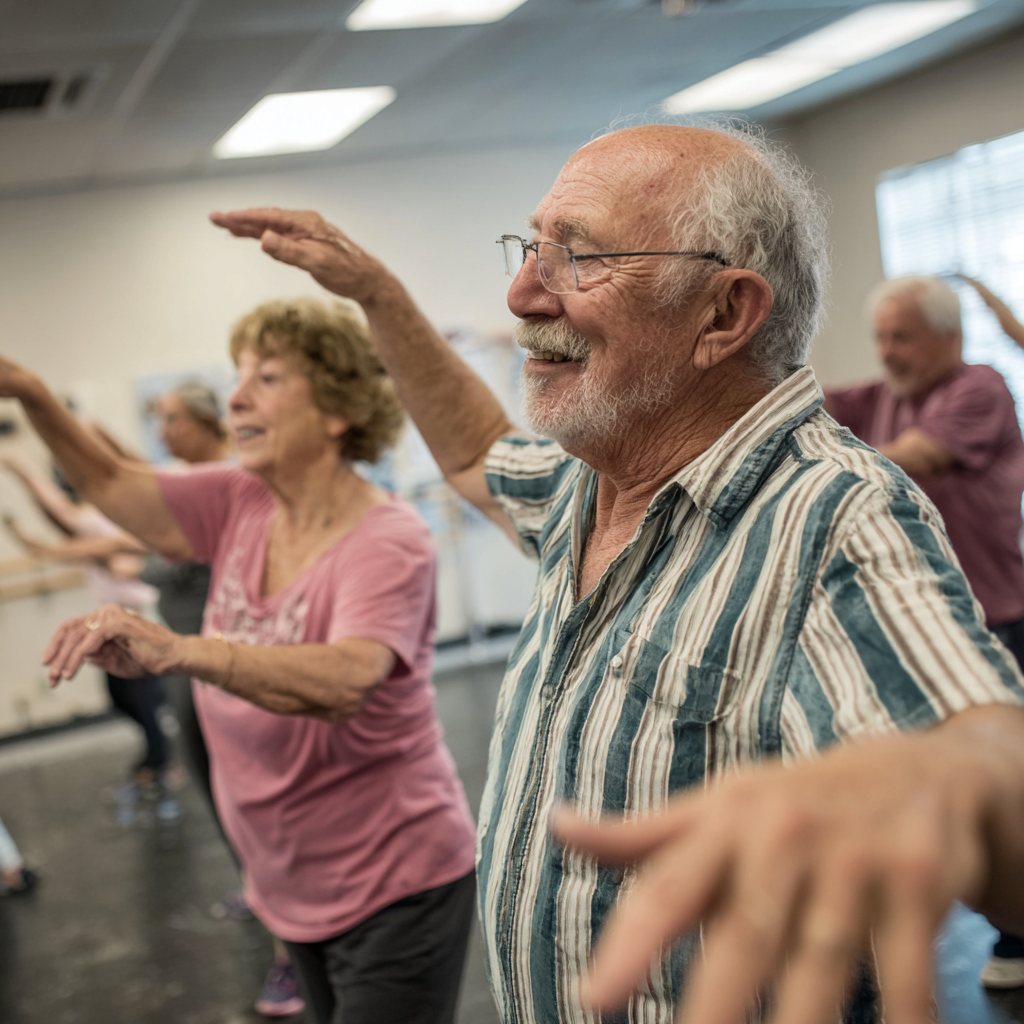 senior adults participating in functional movement training session